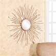 SEI Furniture Starburst Mirrored Wall Sculpture in Painted Gold