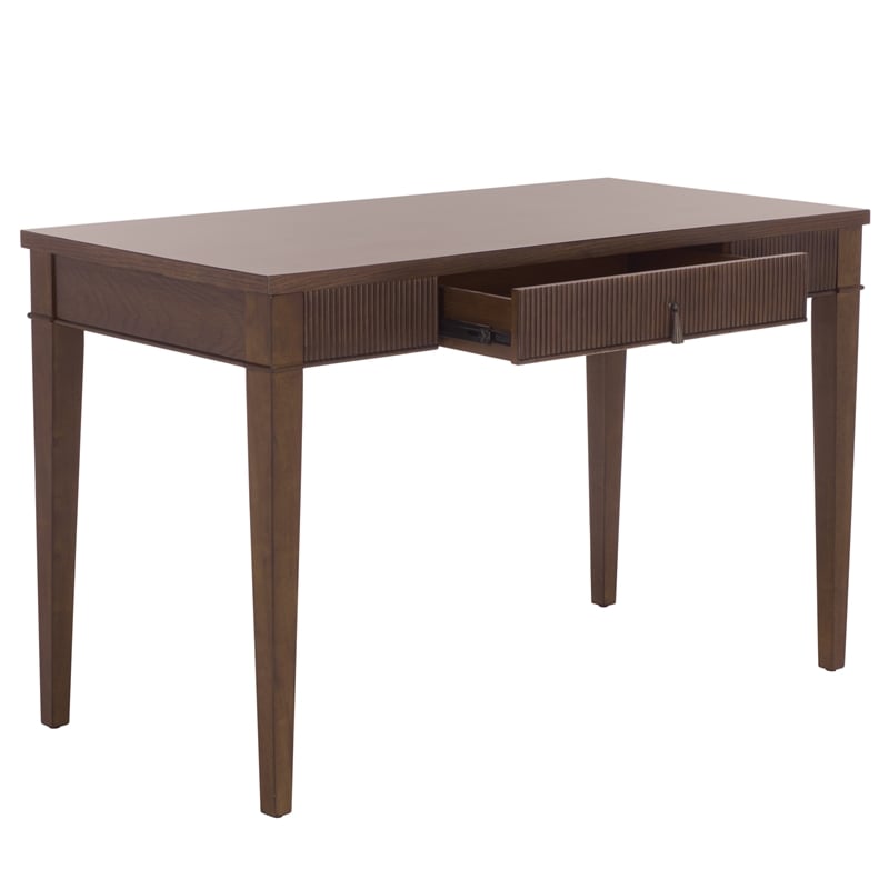 Southern Enterprises Amila Wood 1 Drawer Desk in Brown