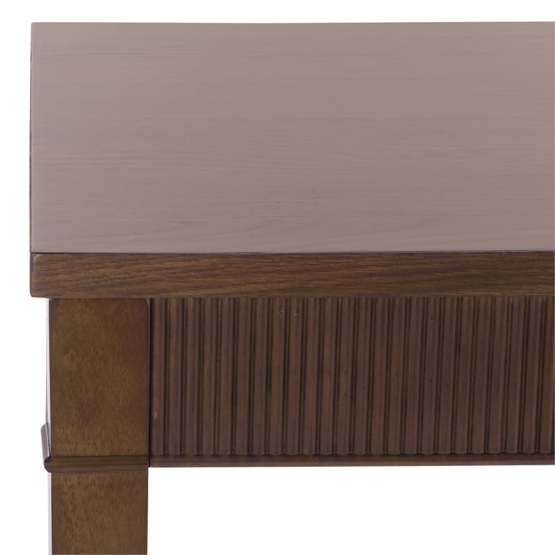 Southern Enterprises Amila Wood 1 Drawer Desk in Brown
