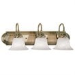 Livex Lighting Belmont 3 Bath Light in Antique Brass