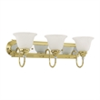 Livex Lighting Belmont 3 Bath Light in Polished Brass and Chrome