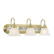 Livex Lighting Belmont 3 Bath Light in Polished Brass and Chrome