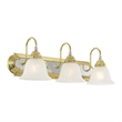 Livex Lighting Belmont 3 Bath Light in Polished Brass and Chrome
