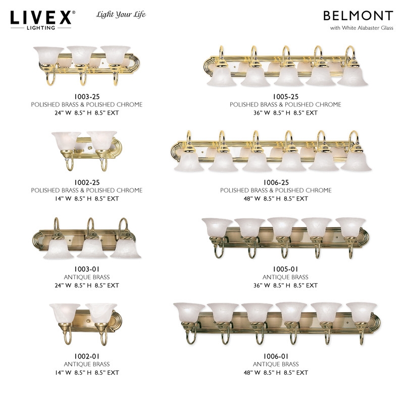 Livex Lighting Belmont 3 Bath Light in Polished Brass and Chrome