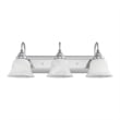 Livex Lighting Belmont 3 Bath Light in Brushed Nickel Finish with Chrome Insert