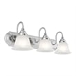 Livex Lighting Belmont 3 Bath Light in Brushed Nickel Finish with Chrome Insert