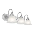 Livex Lighting Belmont 3 Bath Light in Brushed Nickel Finish with Chrome Insert