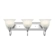 Livex Lighting Belmont 3 Bath Light in Brushed Nickel Finish with Chrome Insert