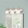 Livex Lighting Belmont 3 Bath Light in Brushed Nickel Finish with Chrome Insert
