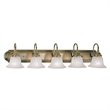 Livex Lighting Belmont 5 Bath Light in Antique Brass