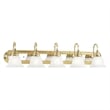 Livex Lighting Belmont 5 Bath Light in Polished Brass and Chrome