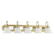 Livex Lighting Belmont 5 Bath Light in Polished Brass and Chrome