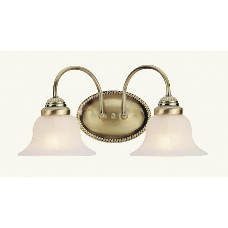 Livex Lighting Edgemont 2 Bath Light in Antique Brass