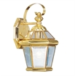 Livex Lighting Georgetown Outdoor Wall Lantern in Polished Brass