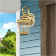 Livex Lighting Georgetown Outdoor Wall Lantern in Polished Brass