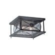 Livex Lighting Providence 2 Light Outdoor Ceiling Mount in Charcoal