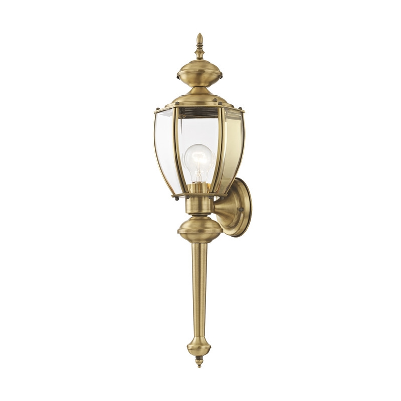 Livex Lighting Outdoor Classics 1 Light Antique Brass Outdoor Wall Lantern