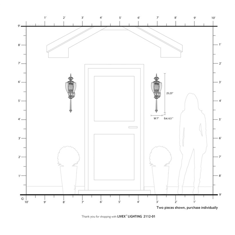Livex Lighting Outdoor Classics 1 Light Antique Brass Outdoor Wall Lantern