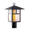 Livex Lighting Montclair Mission Outdoor Post Head in Bronze/Brass
