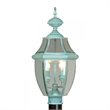 Livex Lighting Monterey 2 Light Outdoor Post Head in Verdigris