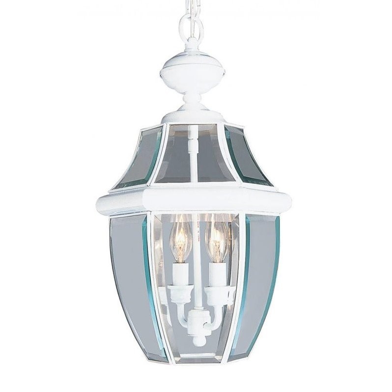 Livex Lighting Monterey 2 Light Outdoor Chain Hang in White