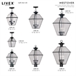 Livex Lighting Westover 2-Light Brass & Glass Outdoor Post Top Lantern in Black