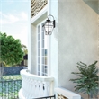 Livex Lighting Westover 3-Light Brass & Glass Outdoor Wall Lantern in Black