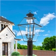 Livex Lighting Westover 3-Light Brass & Glass Outdoor Post Top Lantern in Black