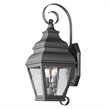Livex Lighting Exeter 2 Light Outdoor Wall Lantern in Black