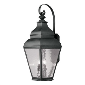 Livex Lighting Exeter Outdoor Wall Lantern in Black