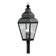 Livex Lighting Exeter Outdoor Post Head in Black