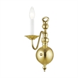 Livex Lighting Williamsburgh 1-Light Wall Sconce in Polished Brass
