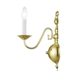 Livex Lighting Williamsburgh 1-Light Wall Sconce in Polished Brass