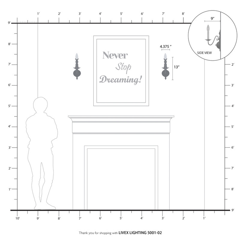 Livex Lighting Williamsburgh 1-Light Wall Sconce in Polished Brass