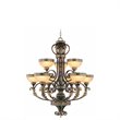 Livex Lighting Seville Chandelier in Palacial Bronze with Gilded Accents