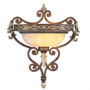 Livex Lighting Seville Wall Sconce in Palacial Bronze with Gilded Accents