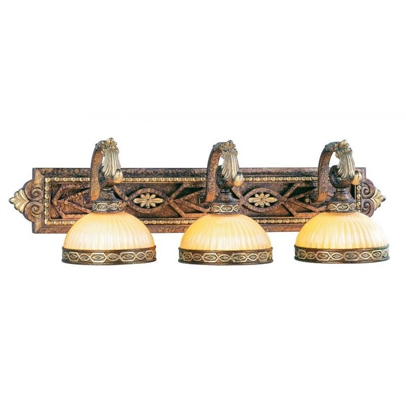 Livex Lighting Seville Bath in Palacial Bronze with Gilded Accents
