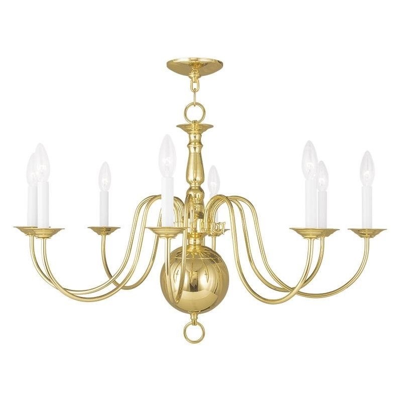 Livex Lighting Williamsburgh Chandelier in Polished Brass