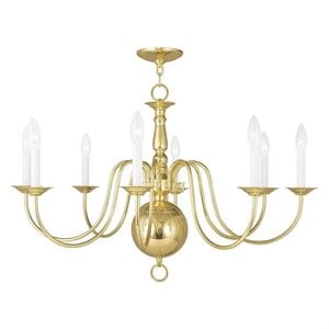 Livex Lighting Williamsburgh Chandelier in Polished Brass