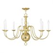 Livex Lighting Williamsburgh Chandelier in Polished Brass