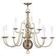 Livex Lighting Williamsburgh Chandelier in Antique Brass