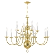 Livex Lighting Williamsburgh Chandelier in Polished Brass