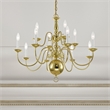 Livex Lighting Williamsburgh Chandelier in Polished Brass