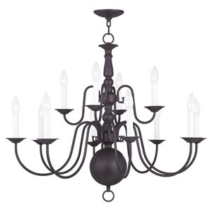 Livex Lighting Williamsburgh Chandelier in Bronze
