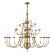 Livex Lighting Williamsburgh Chandelier in Antique Brass