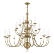 Livex Lighting Williamsburgh Chandelier in Antique Brass