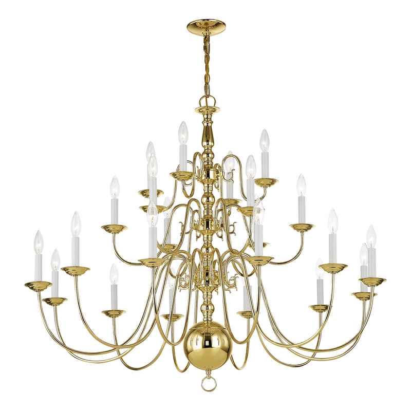 Livex Lighting Williamsburgh Chandelier in Polished Brass