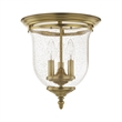Livex Lighting Legacy 3 Light Antique Brass Ceiling Mount