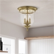 Livex Lighting Legacy 3 Light Antique Brass Ceiling Mount