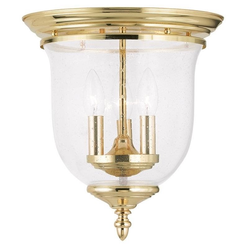 Livex Lighting Legacy Ceiling Mount in Polished Brass Gold